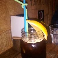 Iced cola-coffee with double espresso at The Caffeine Drip in Edinburgh