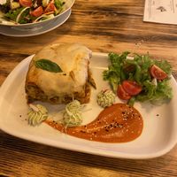 Vegan lasagne at Estudio Vegetariano in Lagos