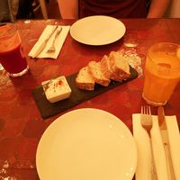 Vegan garlic mayo with homemade bread at Estudio Vegetariano in Lagos