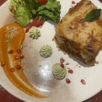Vegan courgette and aubergine lasagna  at Estudio Vegetariano in Lagos