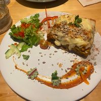 Aubergine & Courgette Lasagne  at Estudio Vegetariano in Lagos