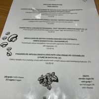 Current menu   at Estudio Vegetariano in Lagos