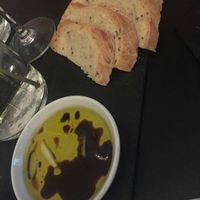 Bread and balsamic oil/vinegar at Estudio Vegetariano in Lagos