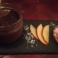 Amazing mousse au chocolat : strong taste of chocolate and perfect texture. My non vegan boyfriend loved it! at Estudio Vegetariano in Lagos