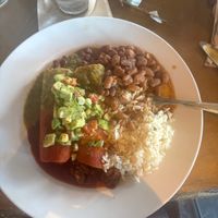 Veganchaladas without onion  at El Charro in Tucson