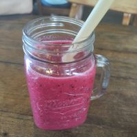Smoothie (beetroot, orange, ...) at Coconut Monkey in Koh Tao