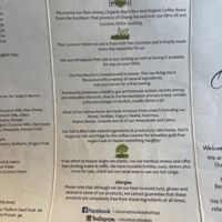 Menu 28/08/2023  at Coconut Monkey in Koh Tao