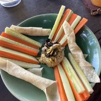 Veggies with hummus  at Coconut Monkey in Koh Tao