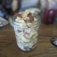 Banana caramel overnight oats at Coconut Monkey in Koh Tao