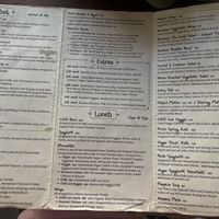 Full menu  at Coconut Monkey in Koh Tao