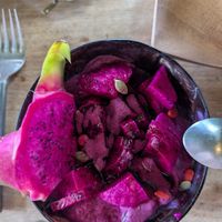Vegan acai bowl (you need to order without granola if you want it vegan! The granola is with honey). at Coconut Monkey in Koh Tao
