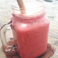 Pink Orange Smoothie at Coconut Monkey in Koh Tao