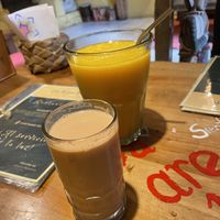 Massive juices   at The Vegan Temple by Prasada in Cusco