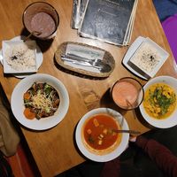 our food at The Vegan Temple by Prasada in Cusco
