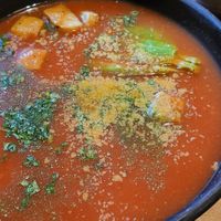 Aztec soup at The Vegan Temple by Prasada in Cusco