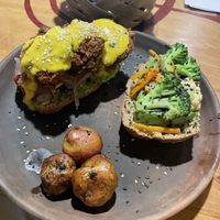 Falafel Burger  at The Vegan Temple by Prasada in Cusco