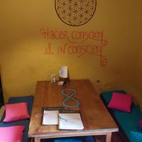 Table at The Vegan Temple by Prasada in Cusco
