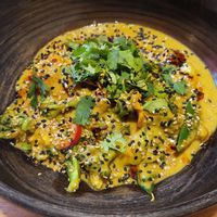 Red curry at The Vegan Temple by Prasada in Cusco