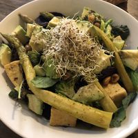 Green salad bowl  at The Vegan Temple by Prasada in Cusco