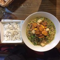 Green curry with tofu 💖 at The Vegan Temple by Prasada in Cusco