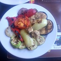 Grilled vegetables at Taverna Sarbului in Sinaia