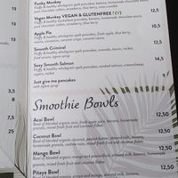 Menu pancake at SAP Bagel & Juice Bar - Stationsstraat in Maastricht