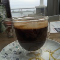 lovely coffee and lovely view at Zizzi - Cardiff Bay in Cardiff