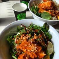 Vegan chili tofu salad.  at Banana Blossom in Manly