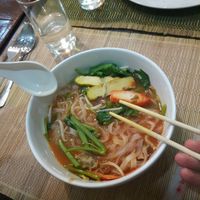 Pink wonton soup (atleast I think that is what it was) at Sai Than Boon in Phuket