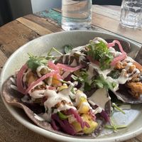 Vegan BBQ jackfruit tacos   at Positive Deli - Rue de Satory in Versailles