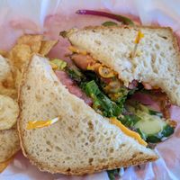 Veggie sandwich at Dempsey Bakery in Little Rock