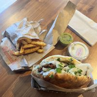 Oyster mushroom schnitzel  at Shouk in Washington