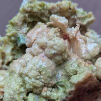 Cauliflower
pita - Oven roasted cauliflower, chopped tomatoes, scallions, creamy jalapeño-cilantro and tahina. at Shouk in Washington