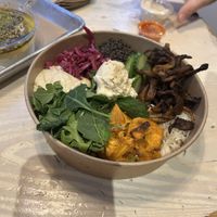 Mushroom shawarma bowl  at Shouk in Washington