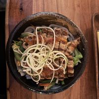 Udon bowl with selfmade meat substitute .  at Anh Dao in Berlin