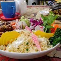 Dukkah Mushroom bowl
 at Kofi Beans in Croydon