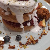 Delicious breakfast pancakes! at The Happiness Cafe  in Eindhoven