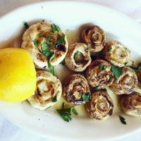 Grilled Mushrooms at TO Limani in Thasos
