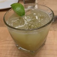 Cane sugar ginger and lime drink, sooo refreshing.  at Malai Kitchen in Southlake