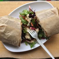 tempeh sandwich  at Urban Herbivore - Kensington Market in Toronto