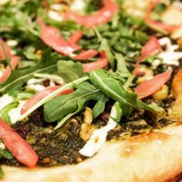Vegan pesto pizza at Blind Lady Ale House in San Diego