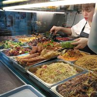 Dishes of the day and fried noodle/bee hoon at Just Greens 綠青青 - FernVale in Northeast Singapore