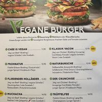 Menu (vegan burger).  at Peter Pane in Binz