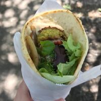 falafel wrap at Wolf and Bear's Food Cart - Downtown in Portland