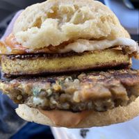 Sausage, Egg and Cheese on Biscuit at Graze in Nashville