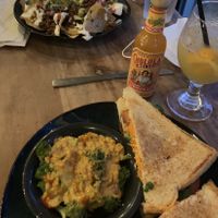 Nachos, chick’n club, broccoli and chez! Delicious! at Graze in Nashville