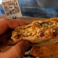 So much flavor oozing out of my Hot Tempeh Sandwich at Graze in Nashville