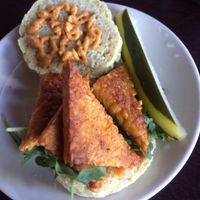biscuit with tempeh at Graze in Nashville