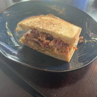 hot tempeh sandwich, so good the phone didn’t eat first  at Graze in Nashville