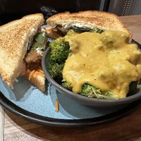 Tofu Chicken Club with broccoli & cheeze sauce #Veganuary at Graze in Nashville